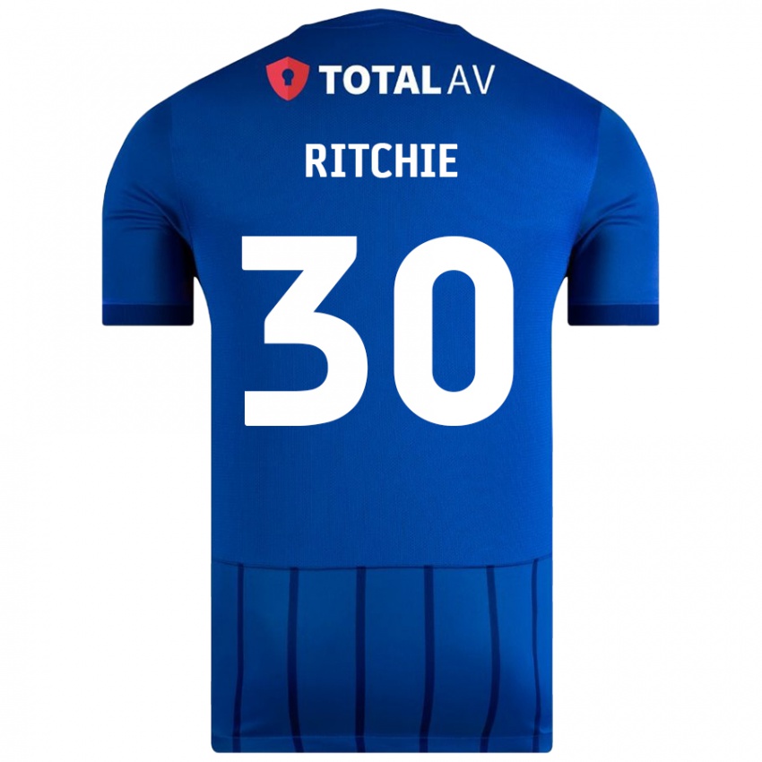 Criança Camisola Matt Ritchie #30 Azul Principal 2024/25 Camisa