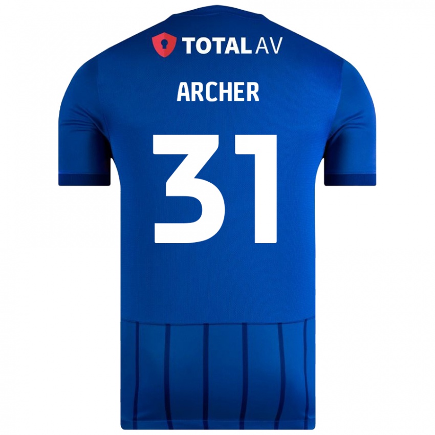 Criança Camisola Jordan Archer #31 Azul Principal 2024/25 Camisa