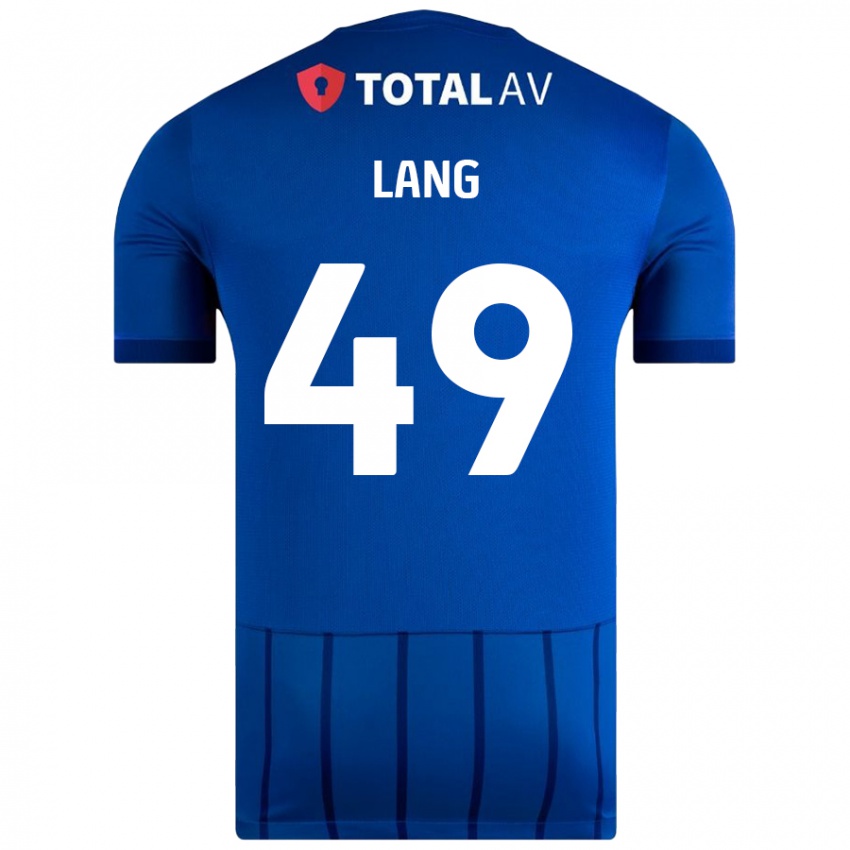 Criança Camisola Callum Lang #49 Azul Principal 2024/25 Camisa