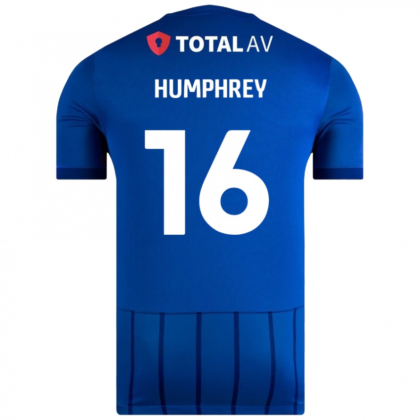 Criança Camisola Ella Humphrey #16 Azul Principal 2024/25 Camisa