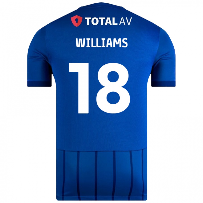 Criança Camisola Scarlett Williams #18 Azul Principal 2024/25 Camisa