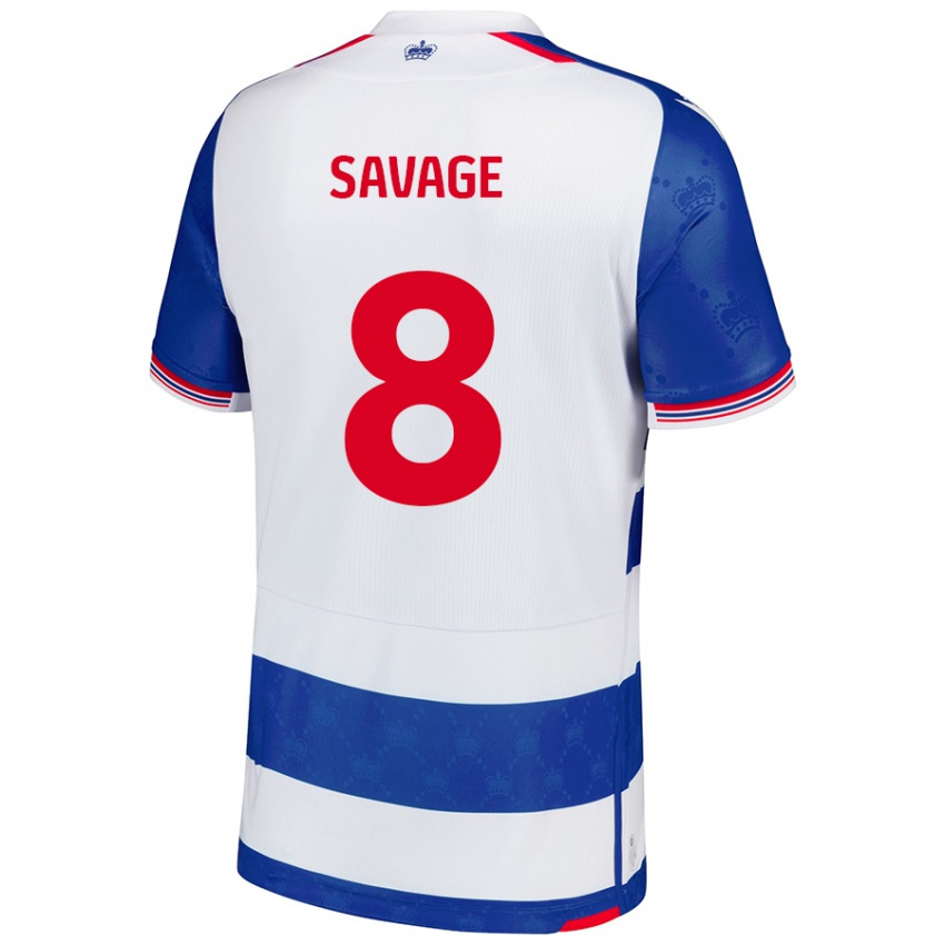 Criança Camisola Charlie Savage #8 Branco Azul Principal 2024/25 Camisa