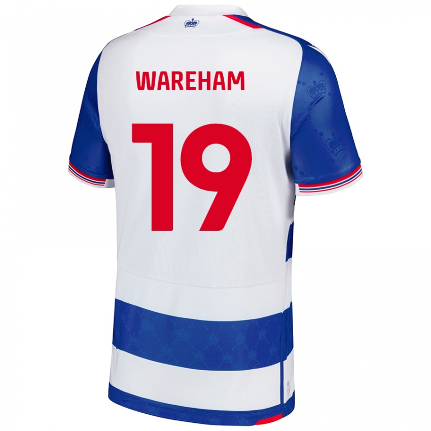 Criança Camisola Jayden Wareham #19 Branco Azul Principal 2024/25 Camisa