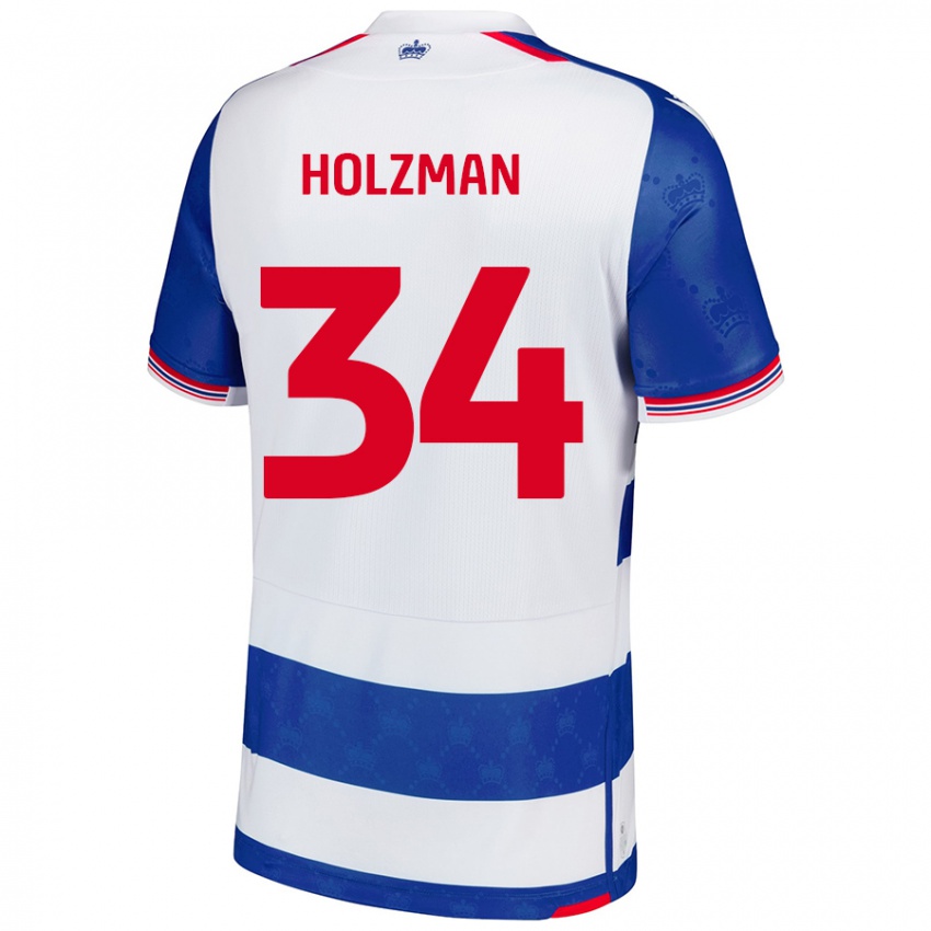 Criança Camisola Louie Holzman #34 Branco Azul Principal 2024/25 Camisa