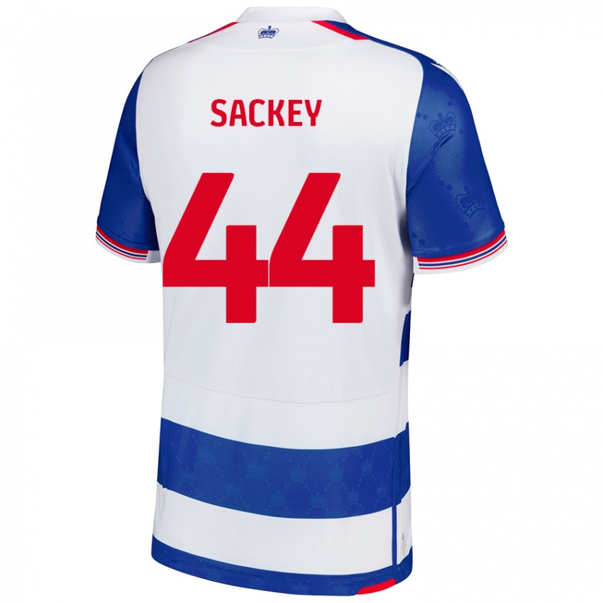 Criança Camisola Tyler Sackey #44 Branco Azul Principal 2024/25 Camisa