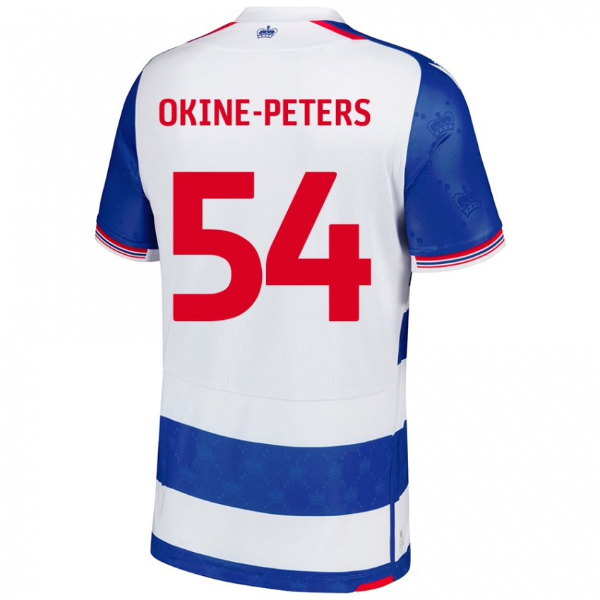 Criança Camisola Jeremiah Okine-Peters #54 Branco Azul Principal 2024/25 Camisa