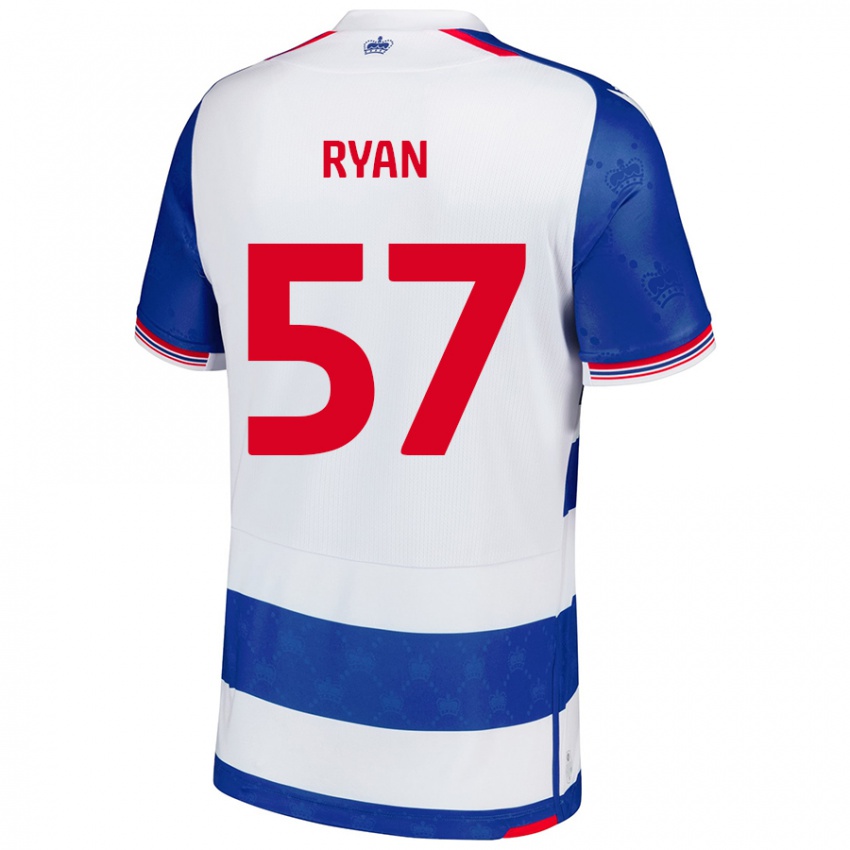 Criança Camisola John Ryan #57 Branco Azul Principal 2024/25 Camisa