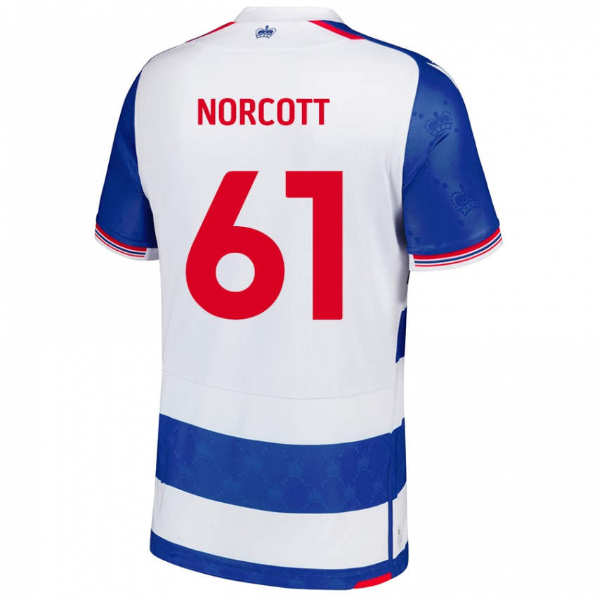 Criança Camisola Tom Norcott #61 Branco Azul Principal 2024/25 Camisa