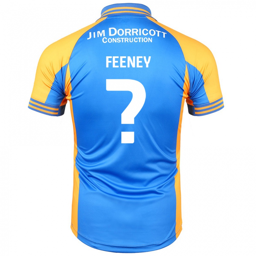 Criança Camisola Josh Feeney #0 Âmbar Azul Principal 2024/25 Camisa