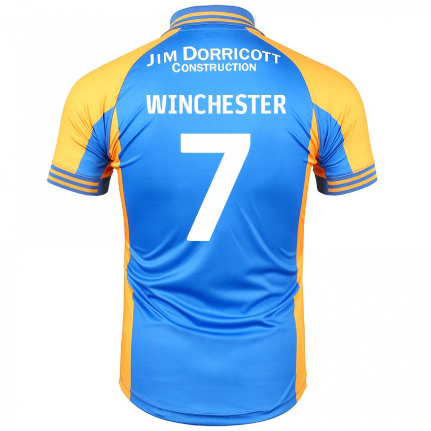 Criança Camisola Carl Winchester #7 Âmbar Azul Principal 2024/25 Camisa