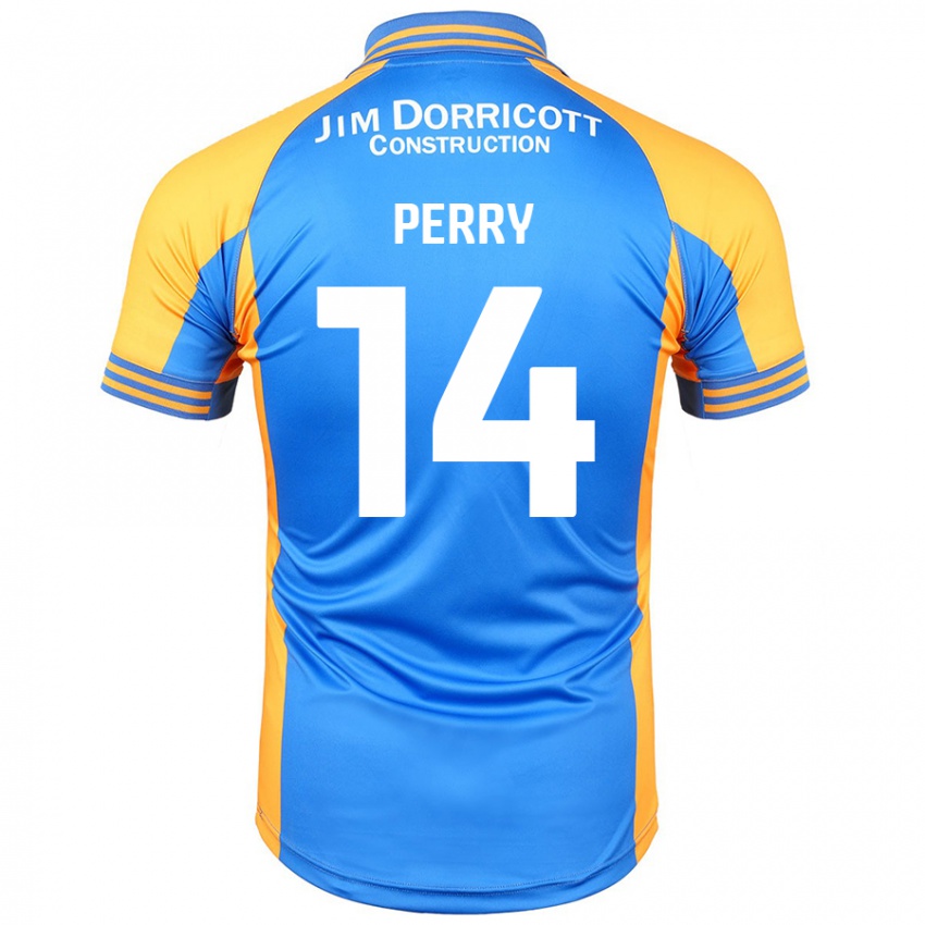 Criança Camisola Taylor Perry #14 Âmbar Azul Principal 2024/25 Camisa