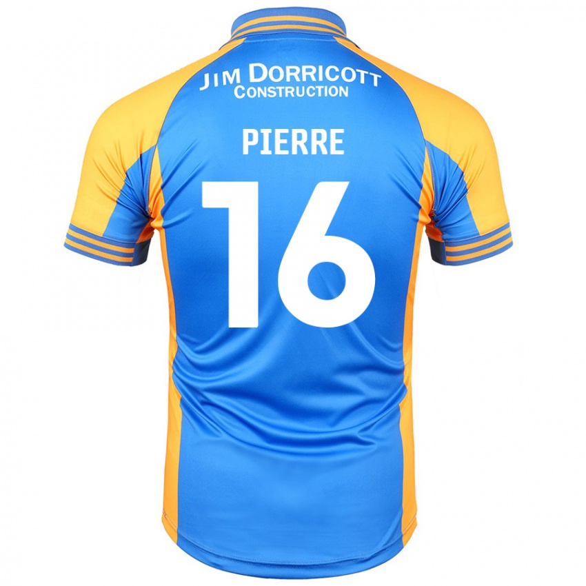 Criança Camisola Aaron Pierre #16 Âmbar Azul Principal 2024/25 Camisa