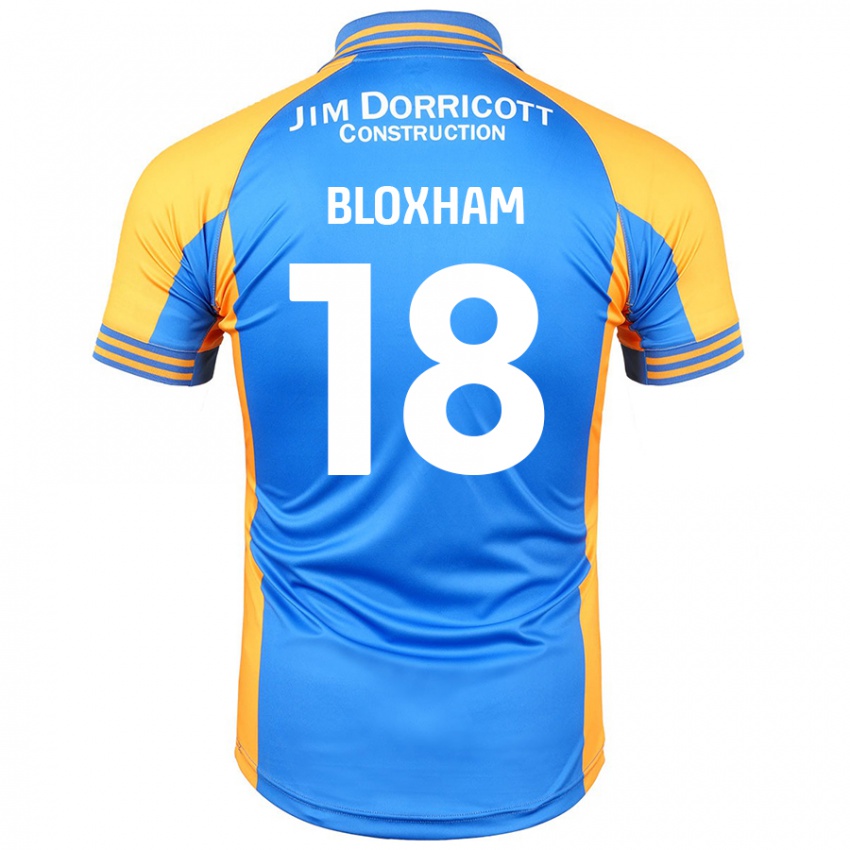 Criança Camisola Tom Bloxham #18 Âmbar Azul Principal 2024/25 Camisa