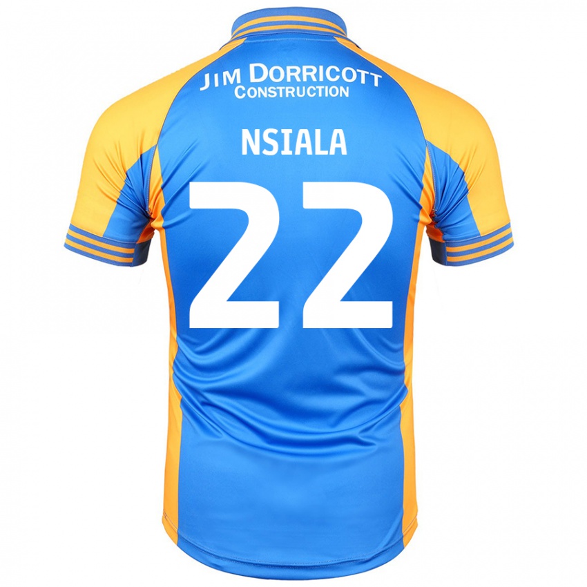 Criança Camisola Toto Nsiala #22 Âmbar Azul Principal 2024/25 Camisa