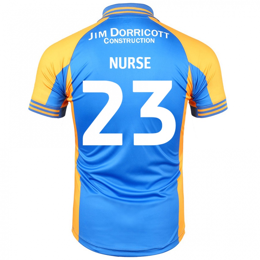 Criança Camisola George Nurse #23 Âmbar Azul Principal 2024/25 Camisa