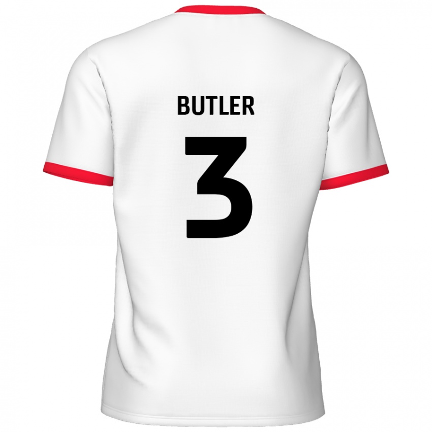 Criança Camisola Dan Butler #3 Vermelho Branco Principal 2024/25 Camisa