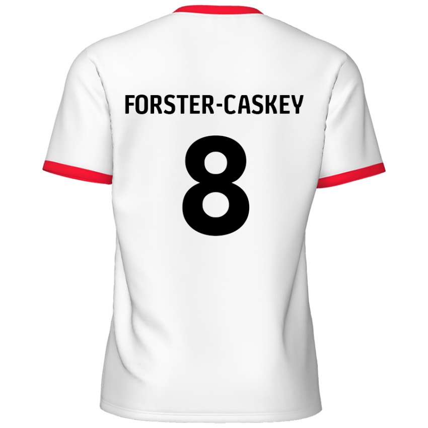 Criança Camisola Jake Forster-Caskey #8 Vermelho Branco Principal 2024/25 Camisa