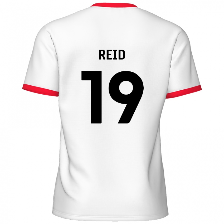 Criança Camisola Jamie Reid #19 Vermelho Branco Principal 2024/25 Camisa