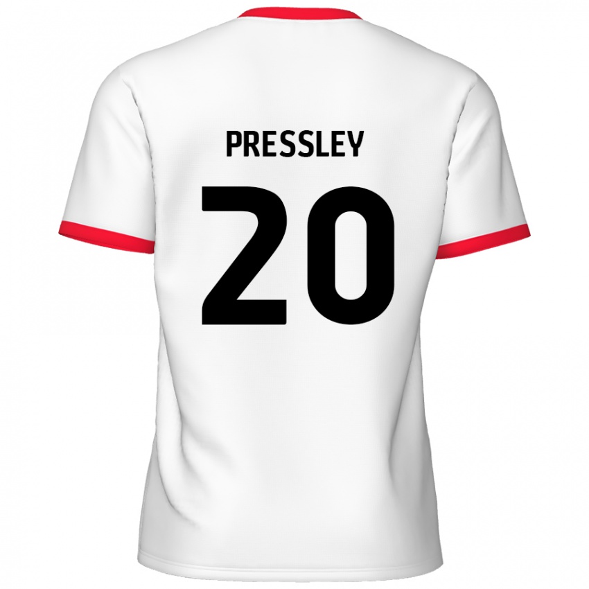 Criança Camisola Aaron Pressley #20 Vermelho Branco Principal 2024/25 Camisa