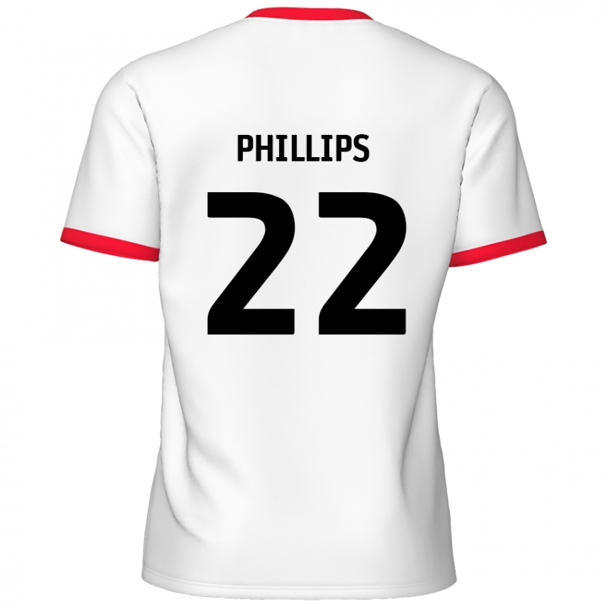 Criança Camisola Daniel Phillips #22 Vermelho Branco Principal 2024/25 Camisa