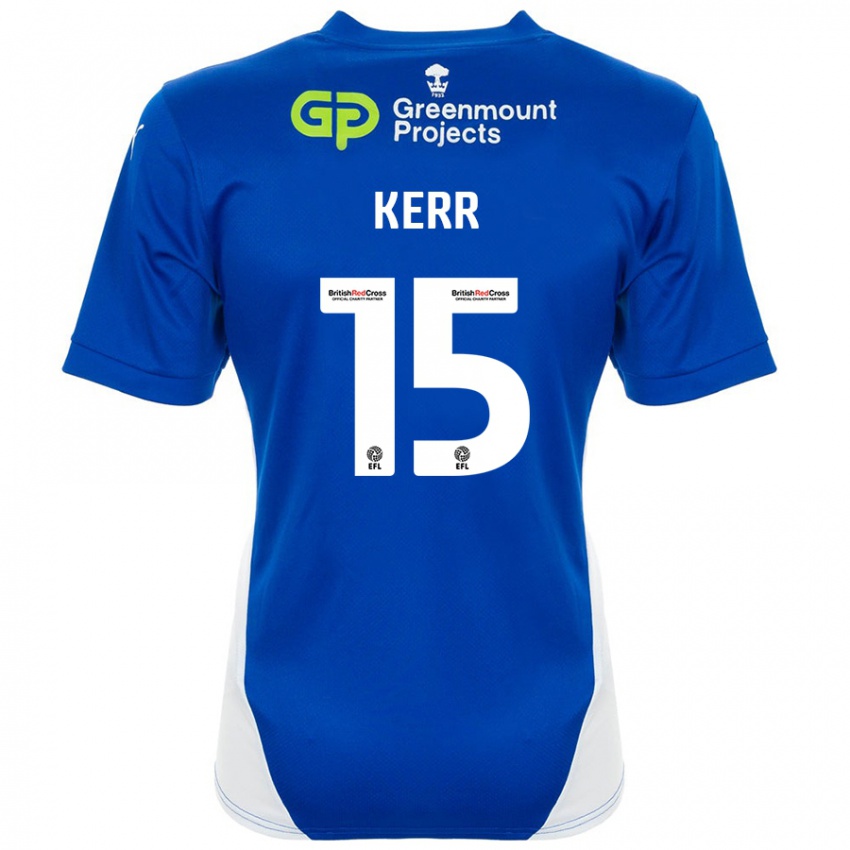 Criança Camisola Jason Kerr #15 Branco Azul Principal 2024/25 Camisa