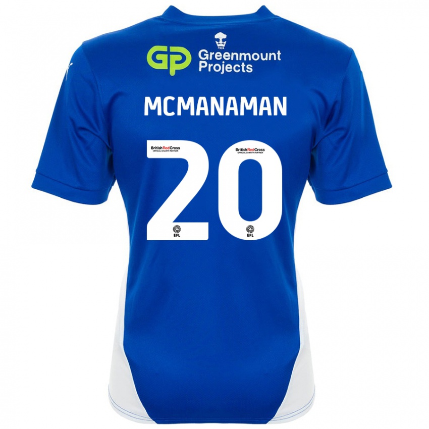 Criança Camisola Callum Mcmanaman #20 Branco Azul Principal 2024/25 Camisa