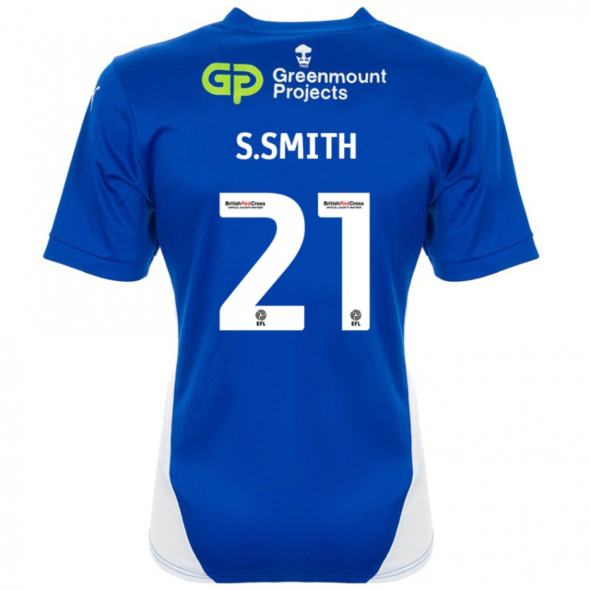 Criança Camisola Scott Smith #21 Branco Azul Principal 2024/25 Camisa