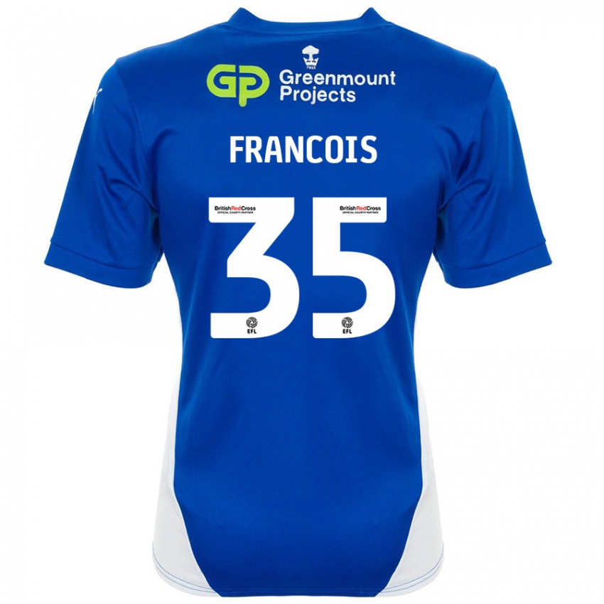 Criança Camisola Tyrese Francois #35 Branco Azul Principal 2024/25 Camisa