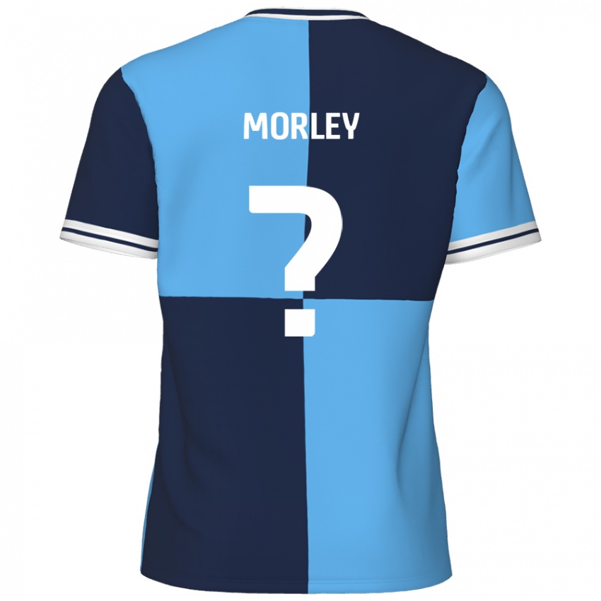 Criança Camisola Aaron Morley #0 Azul Céu Azul Escuro Principal 2024/25 Camisa