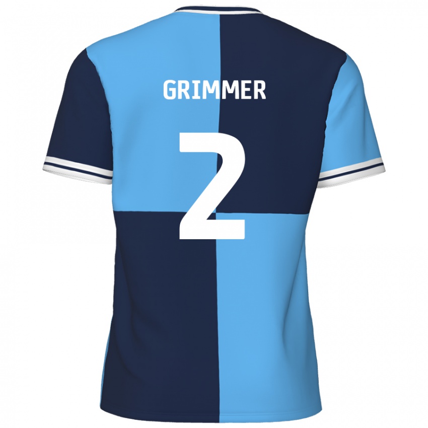 Criança Camisola Jack Grimmer #2 Azul Céu Azul Escuro Principal 2024/25 Camisa