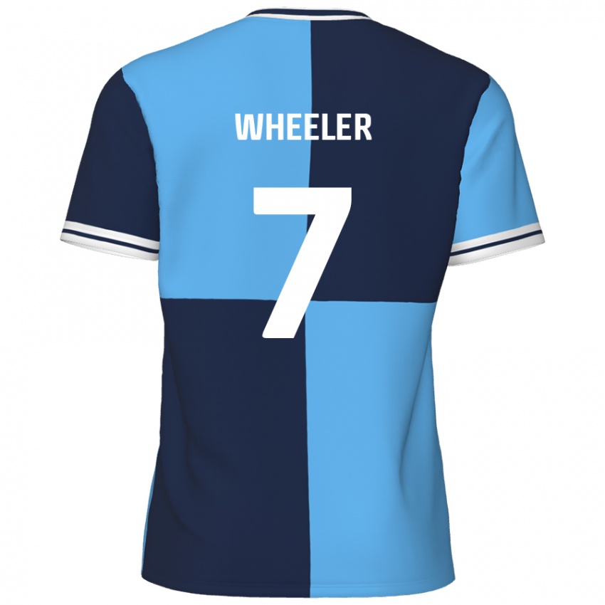 Criança Camisola David Wheeler #7 Azul Céu Azul Escuro Principal 2024/25 Camisa