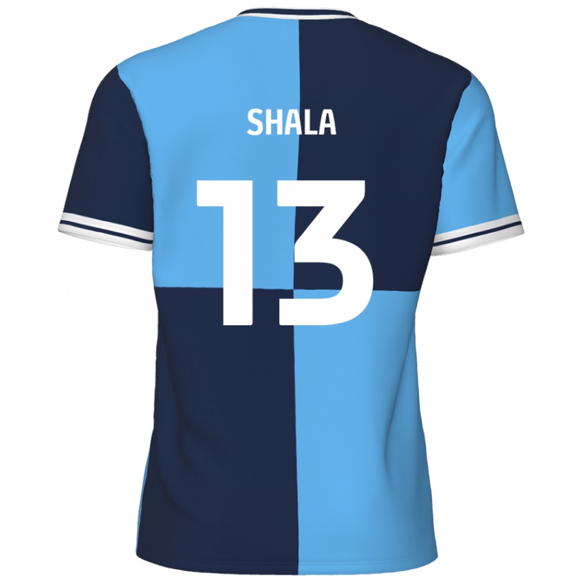 Criança Camisola Laurence Shala #13 Azul Céu Azul Escuro Principal 2024/25 Camisa