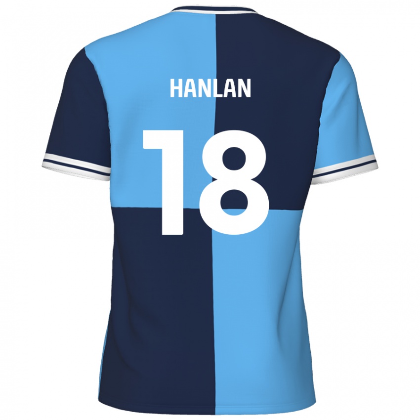 Criança Camisola Brandon Hanlan #18 Azul Céu Azul Escuro Principal 2024/25 Camisa