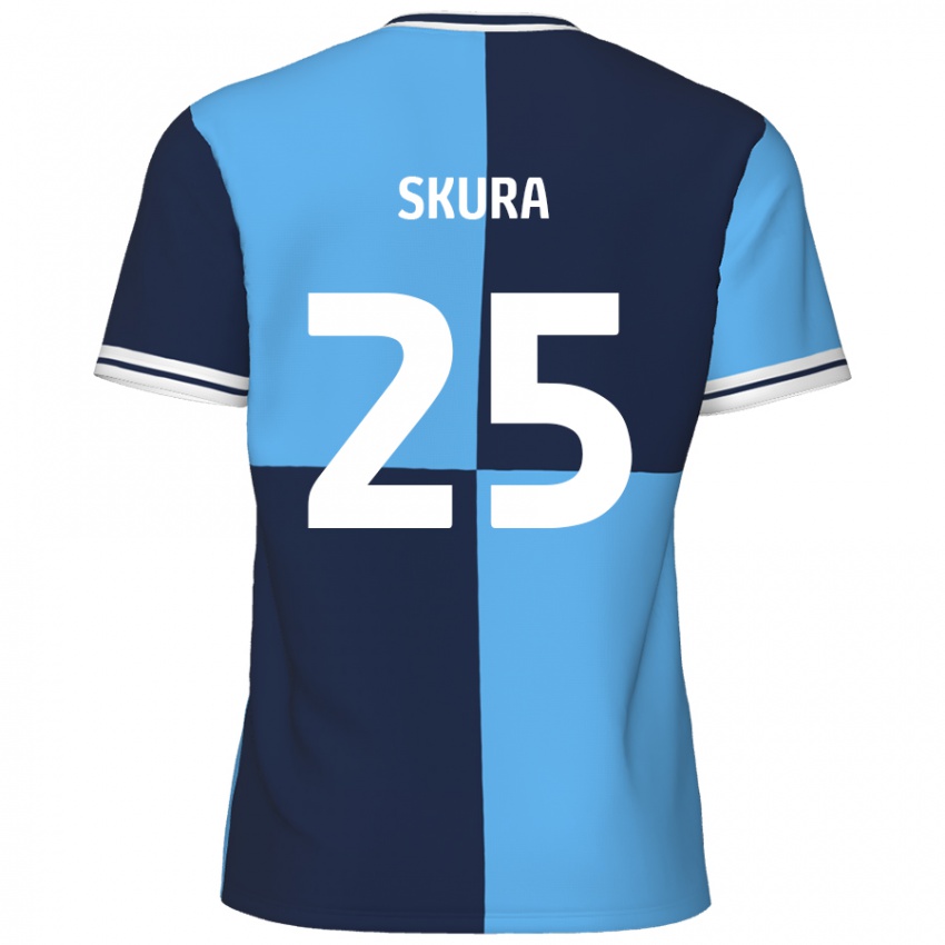 Criança Camisola Declan Skura #25 Azul Céu Azul Escuro Principal 2024/25 Camisa