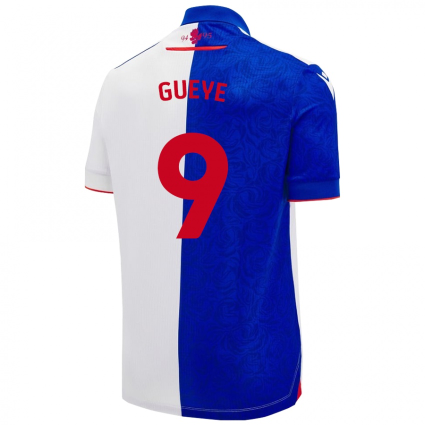 Criança Camisola Makhtar Gueye #9 Céu Azul Branco Principal 2024/25 Camisa