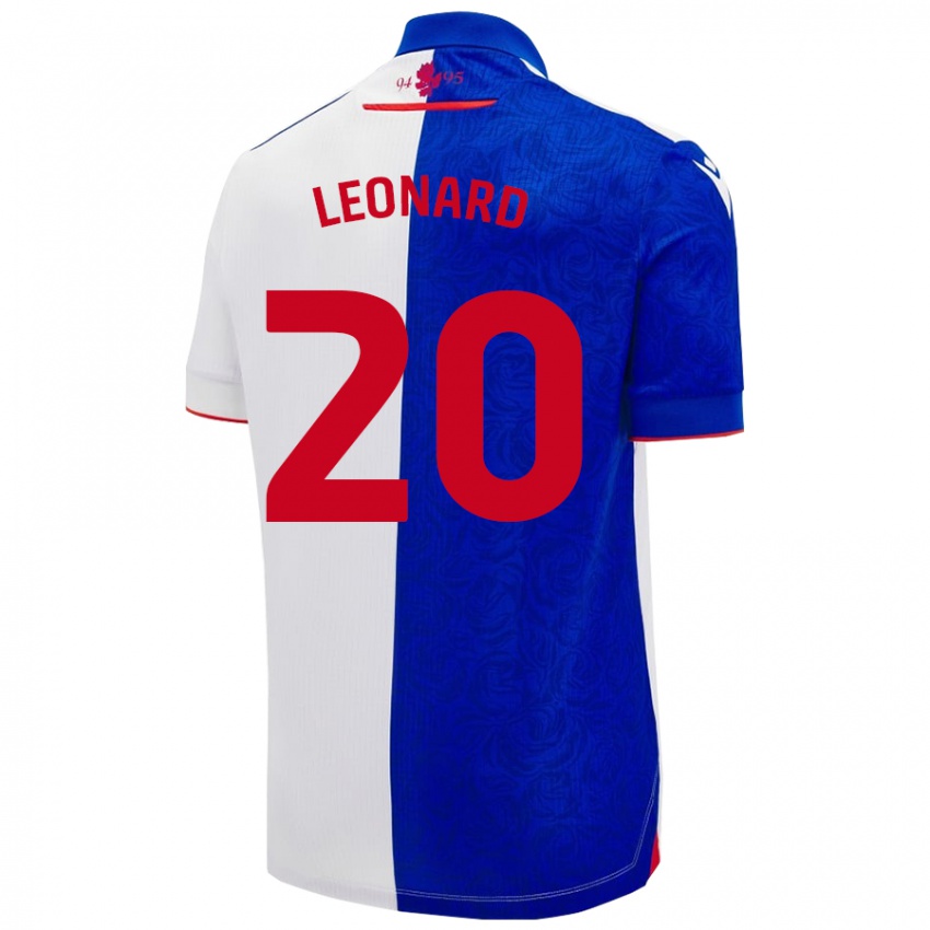 Criança Camisola Harry Leonard #20 Céu Azul Branco Principal 2024/25 Camisa