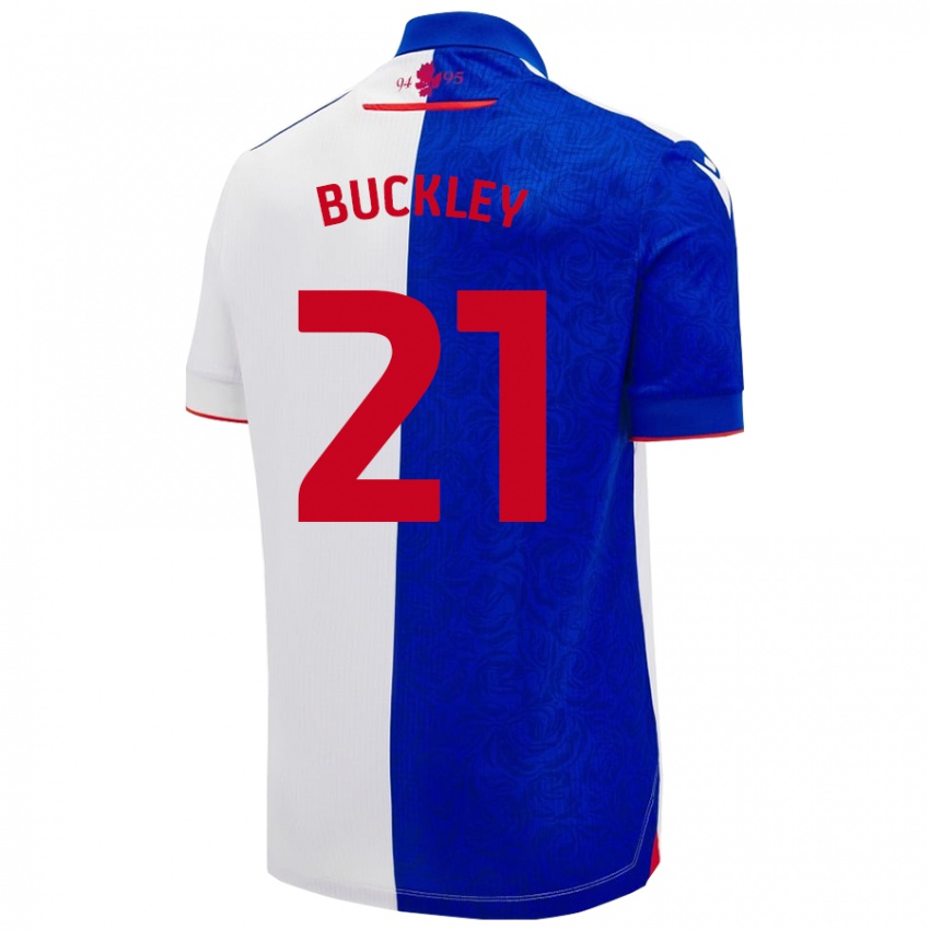 Criança Camisola John Buckley #21 Céu Azul Branco Principal 2024/25 Camisa