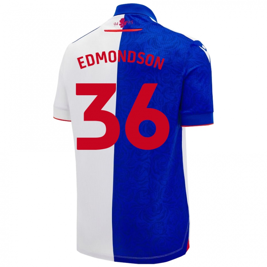 Criança Camisola James Edmondson #36 Céu Azul Branco Principal 2024/25 Camisa