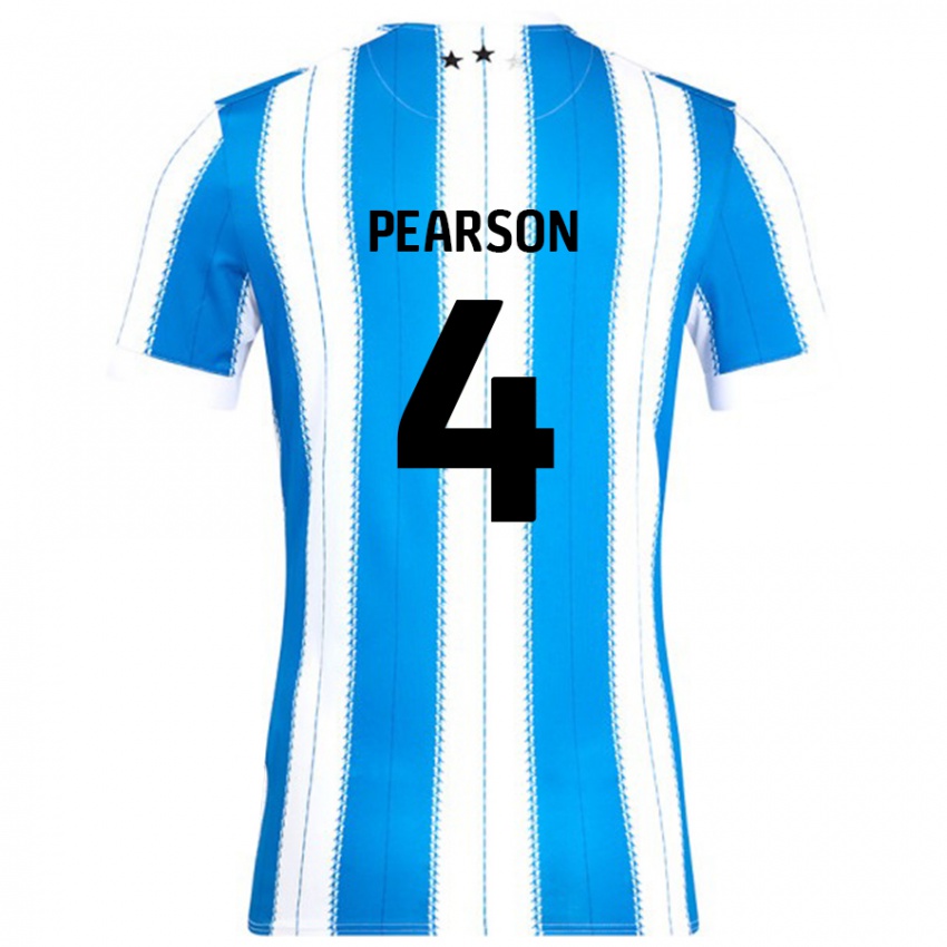 Criança Camisola Matty Pearson #4 Azul Branco Principal 2024/25 Camisa