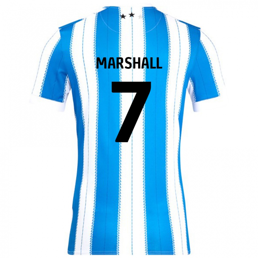 Criança Camisola Callum Marshall #7 Azul Branco Principal 2024/25 Camisa