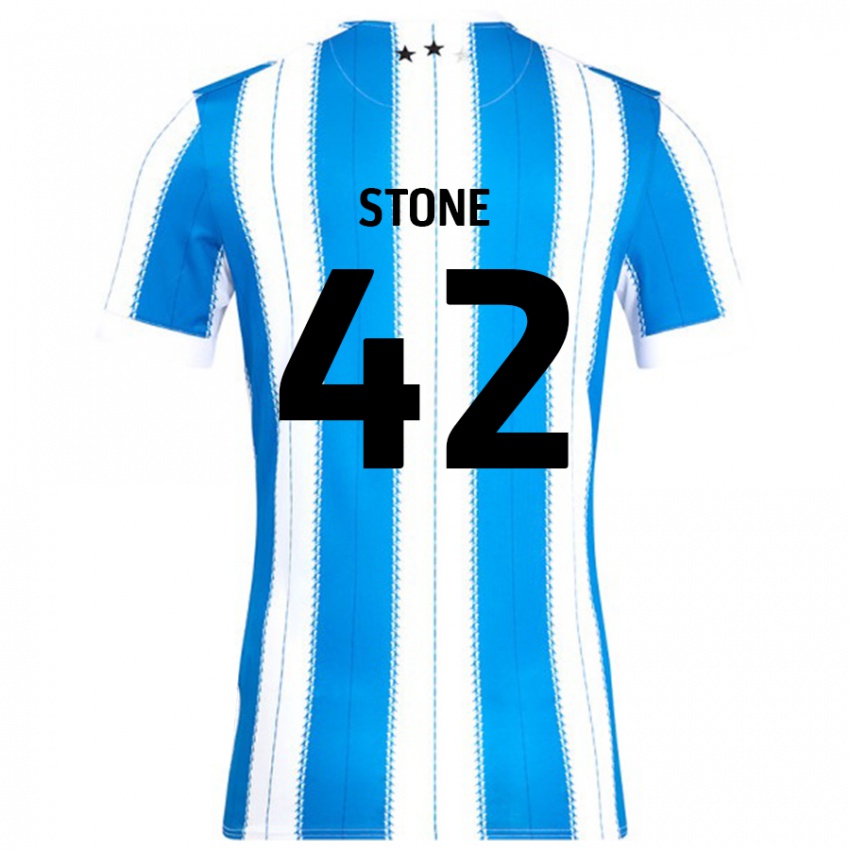 Criança Camisola Michael Stone #42 Azul Branco Principal 2024/25 Camisa