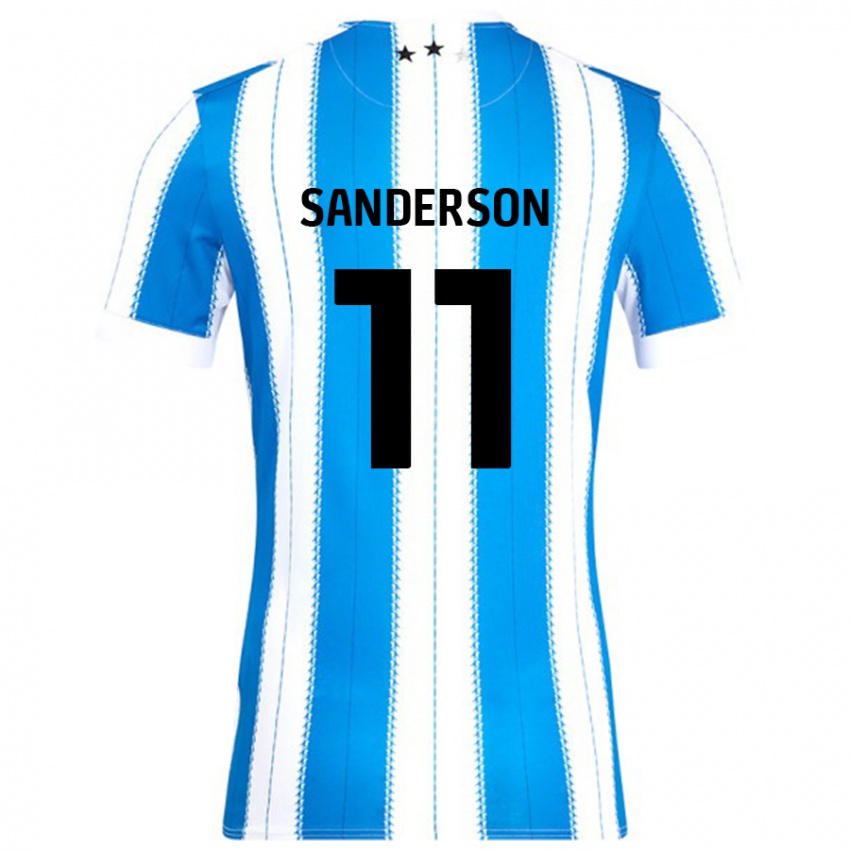 Criança Camisola Brittany Sanderson #11 Azul Branco Principal 2024/25 Camisa