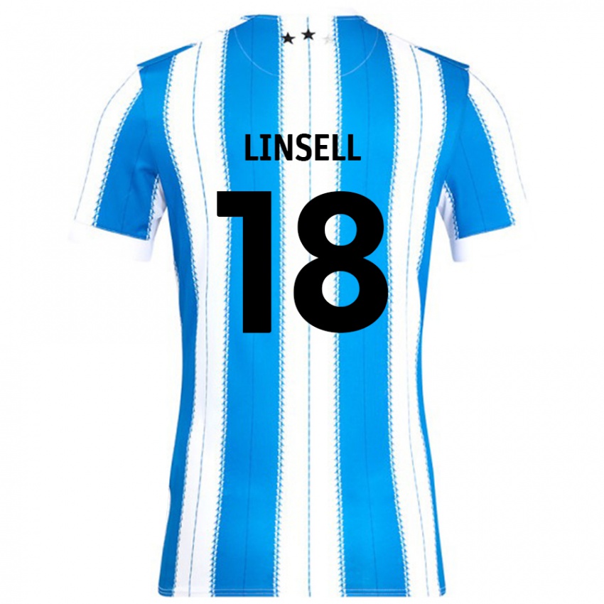 Criança Camisola Alice Linsell #18 Azul Branco Principal 2024/25 Camisa