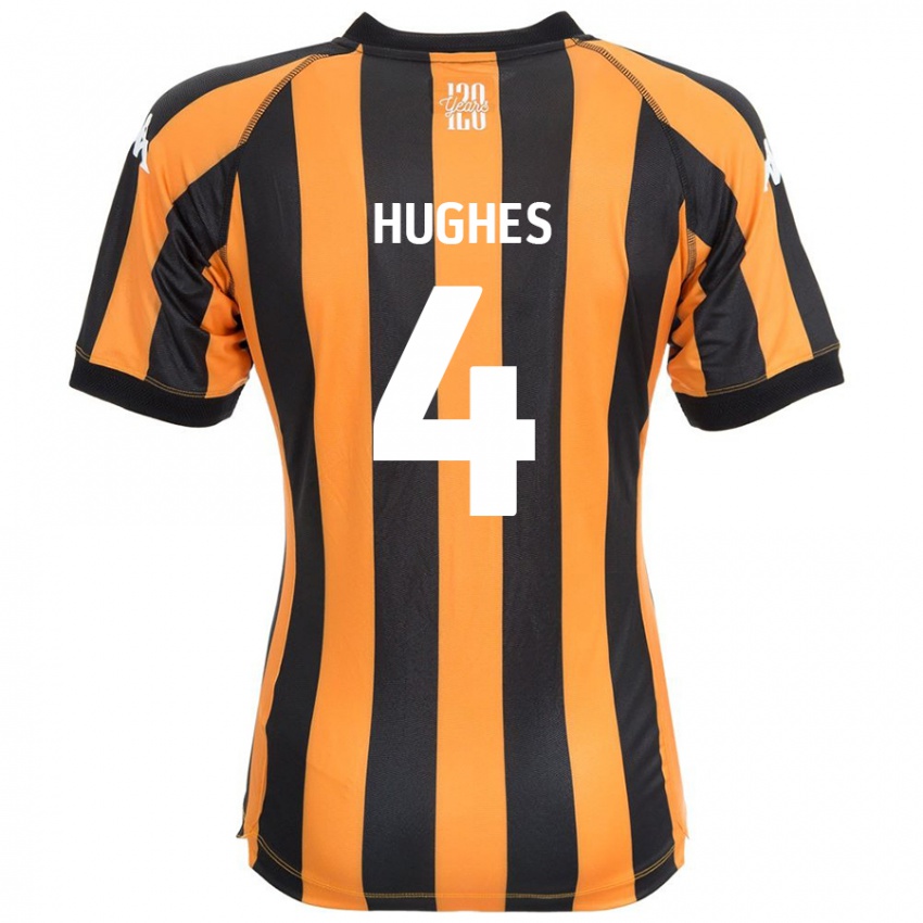 Criança Camisola Charlie Hughes #4 Âmbar Negro Principal 2024/25 Camisa