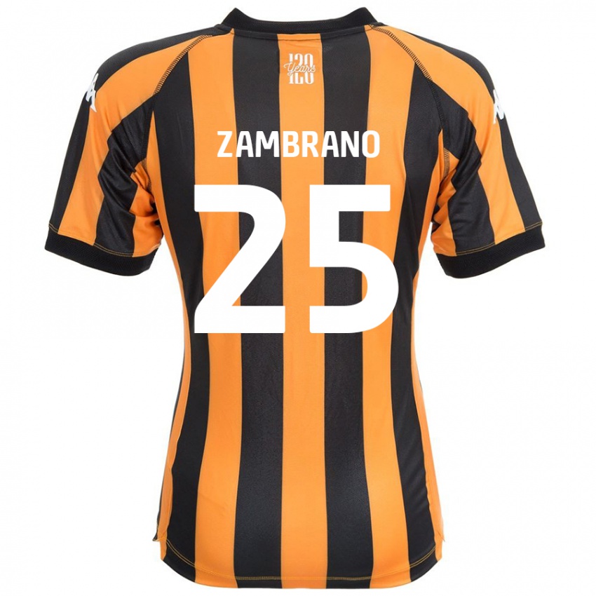 Criança Camisola Óscar Zambrano #25 Âmbar Negro Principal 2024/25 Camisa