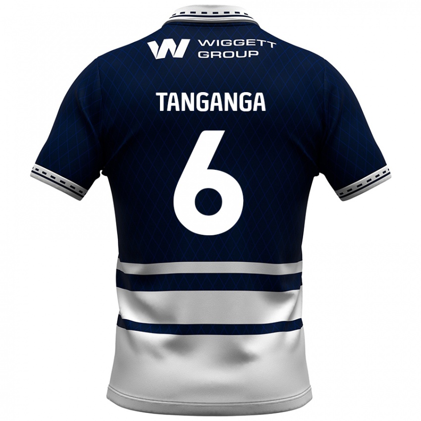 Criança Camisola Japhet Tanganga #6 Azul Marinho Branco Principal 2024/25 Camisa