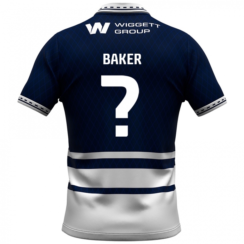 Criança Camisola Frankie Baker #0 Azul Marinho Branco Principal 2024/25 Camisa