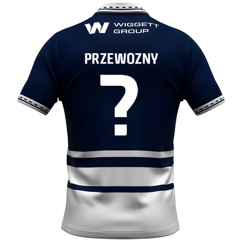 Criança Camisola Jakub Przewozny #0 Azul Marinho Branco Principal 2024/25 Camisa