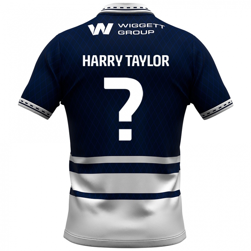 Criança Camisola Harry Taylor #0 Azul Marinho Branco Principal 2024/25 Camisa