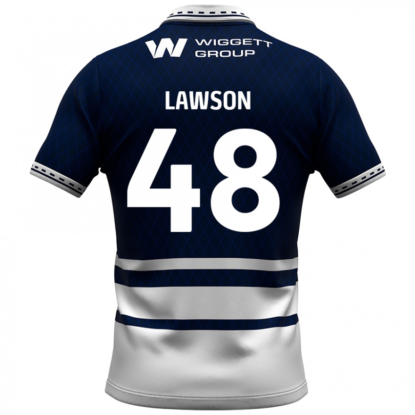 Criança Camisola Sha'mar Lawson #48 Azul Marinho Branco Principal 2024/25 Camisa